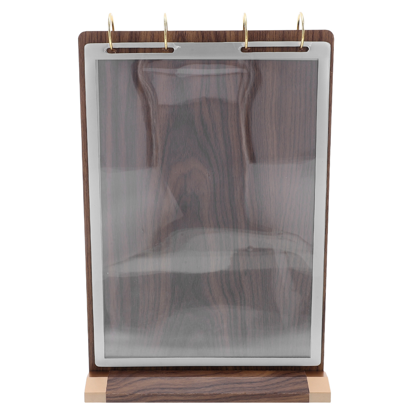 Display Stand Wood - A4 Walnut Wood Menu Flip Display