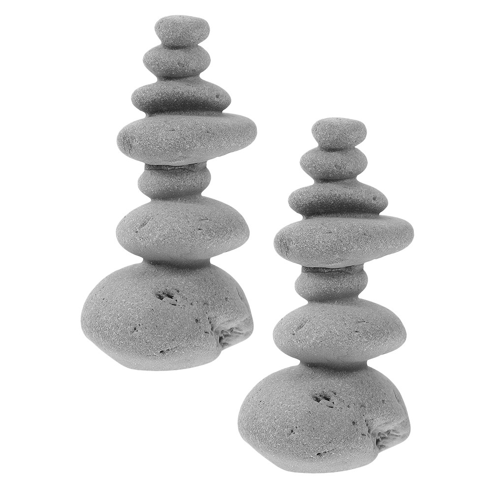 Mini Bonsai Zen Garden - 2Pcs Simulated Rockery Bonsai Stones Realistic