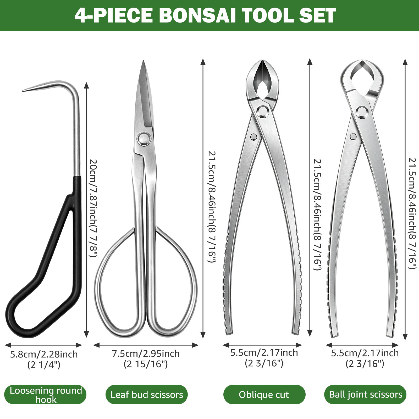 3/4Pcs Stainless Steel Garden  - Bonsai Garden Tools recension och pris