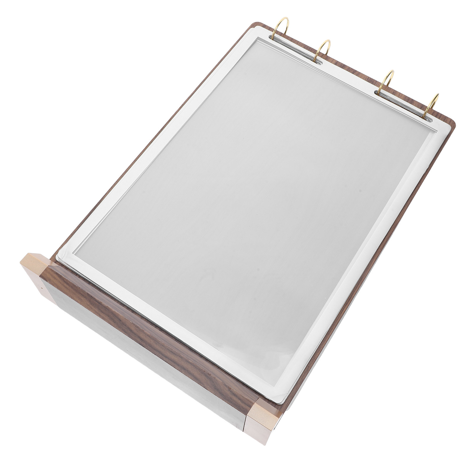 A4 Walnut Wood Menu Flip Displ - Display Stand Wood recension och pris