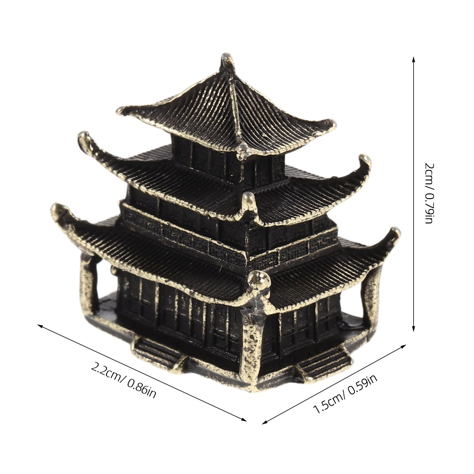 Mini Brass Pagoda Ancient Pavi - Mini Bonsai Zen Garden recension och pris