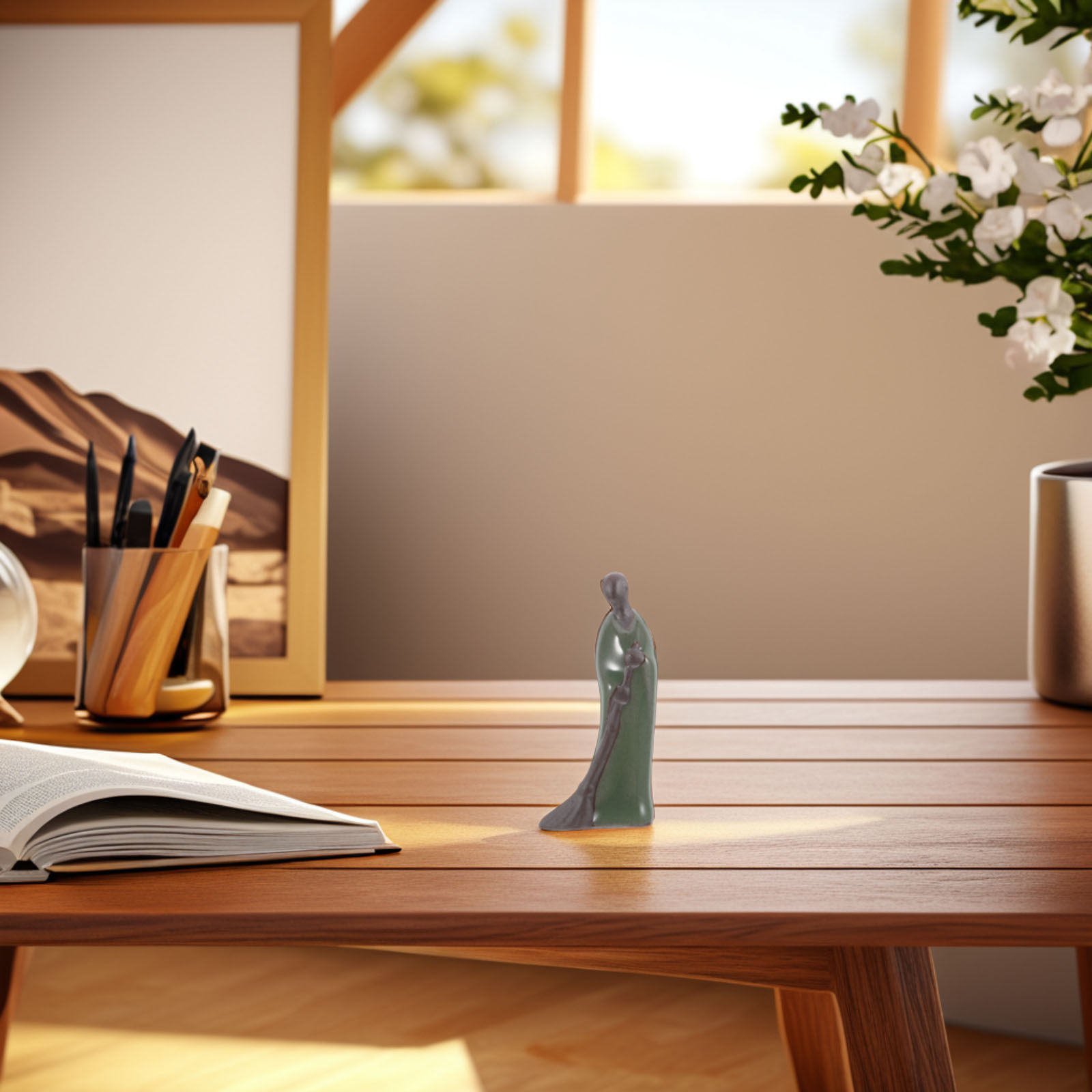 Mini Zen Monk Ceramic Statue f - Mini Bonsai Zen Garden recension och pris