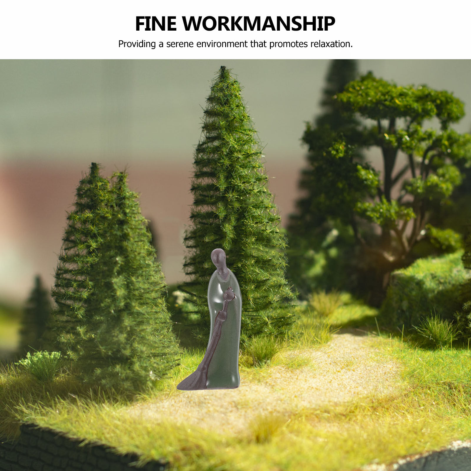 Mini Zen Monk Ceramic Statue f - Mini Bonsai Zen Garden recension och pris