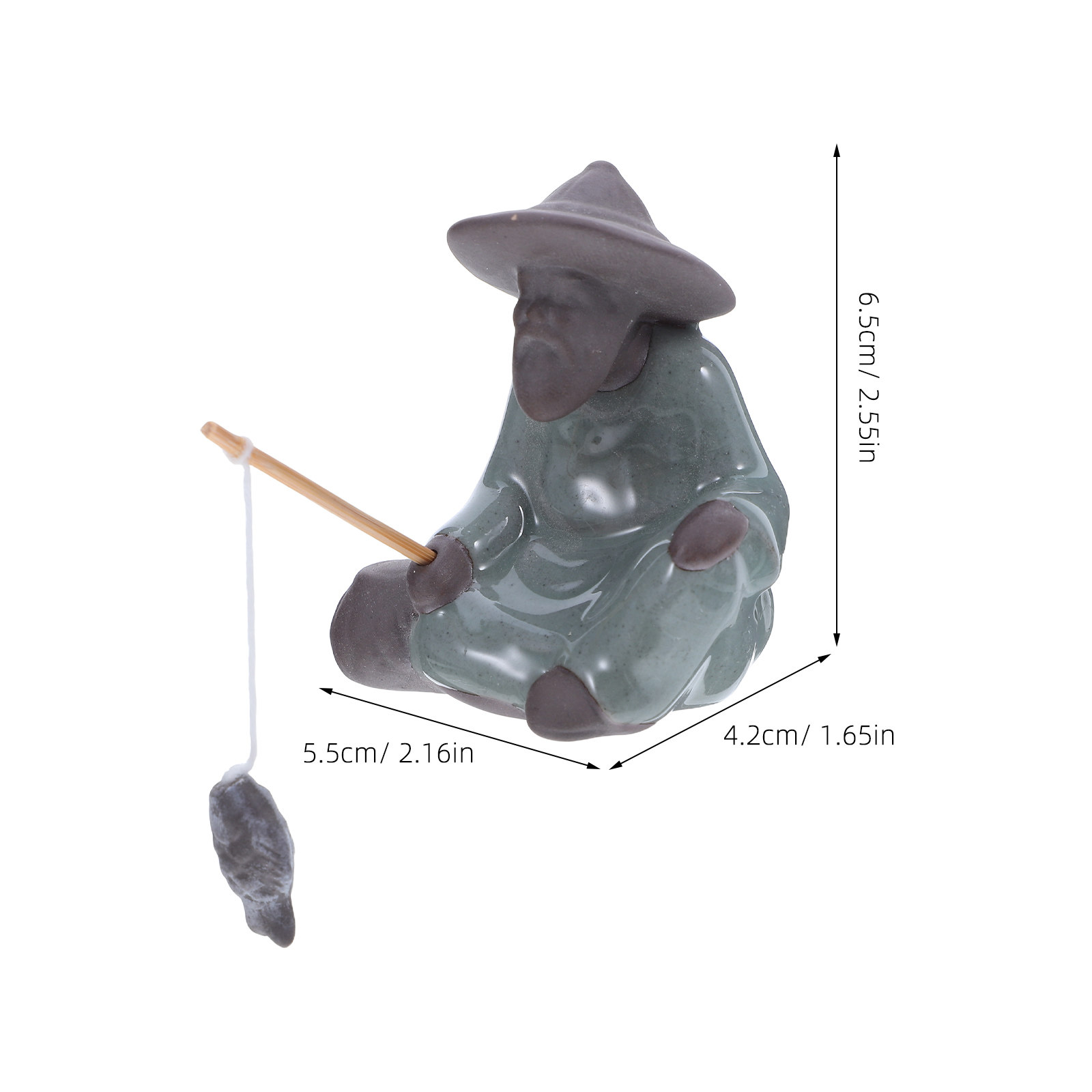Mini Fisherman Ceramic Chinese - Mini Bonsai Zen Garden recension och pris