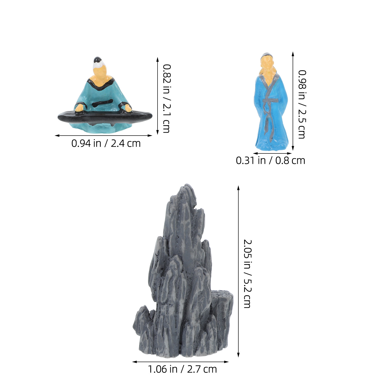 9Pcs Mini Resin Ancient Chines - Mini Bonsai Zen Garden recension och pris