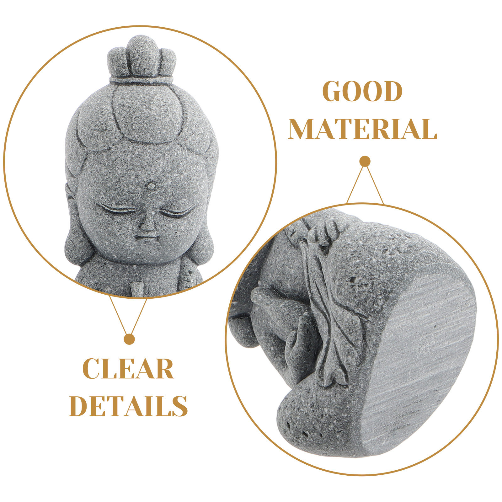 Exquisite Mini Guan Yin Stone  - Mini Bonsai Zen Garden recension och pris