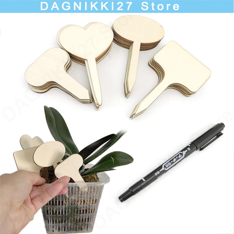 10x T-Type Wooden Plant Labels - Bonsai Garden Tools recension och pris