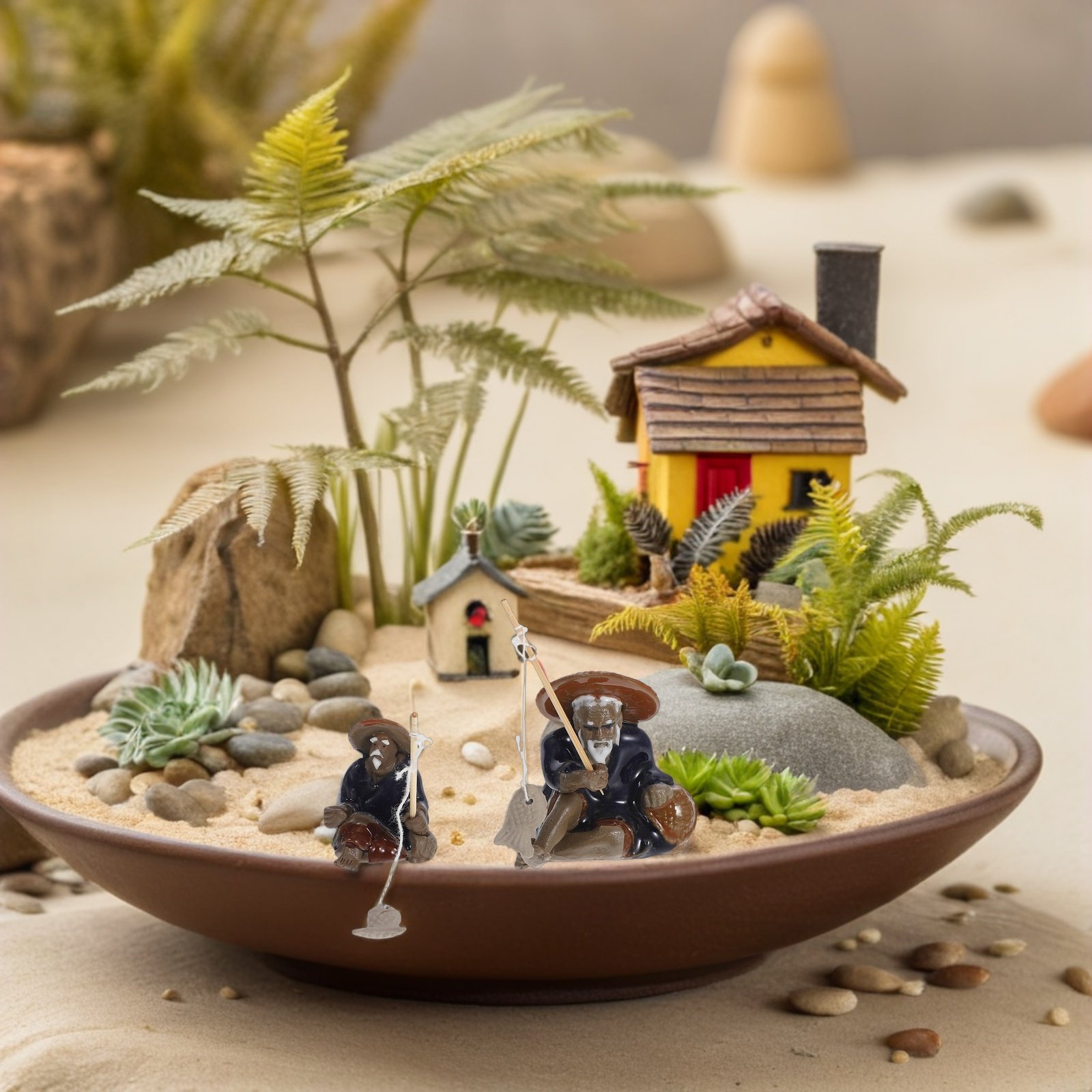 Zen Garden Fisherman Mini Figu - Mini Bonsai Zen Garden recension och pris