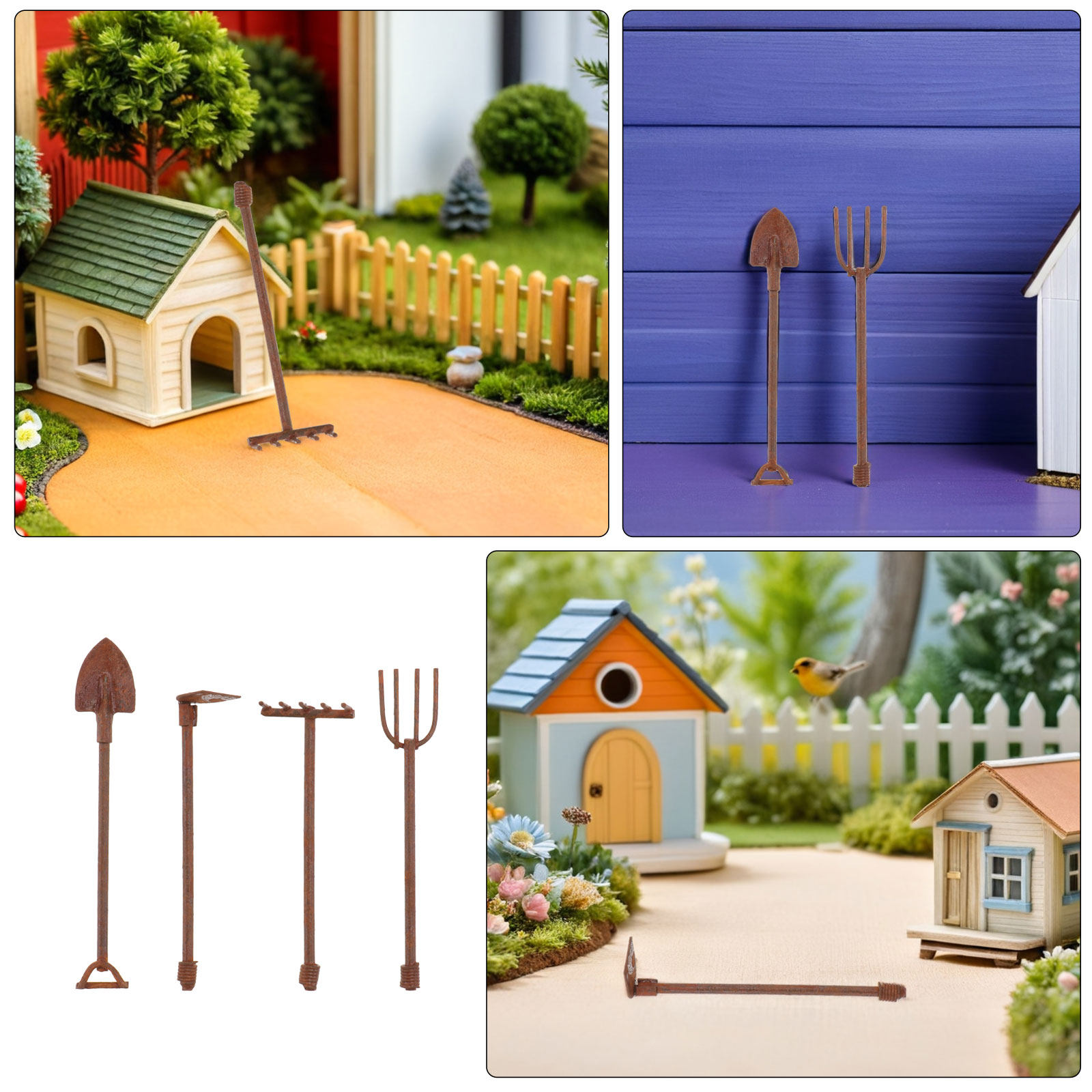 12Pcs Finish Miniature Garden  - Bonsai Garden Set Up recension och pris