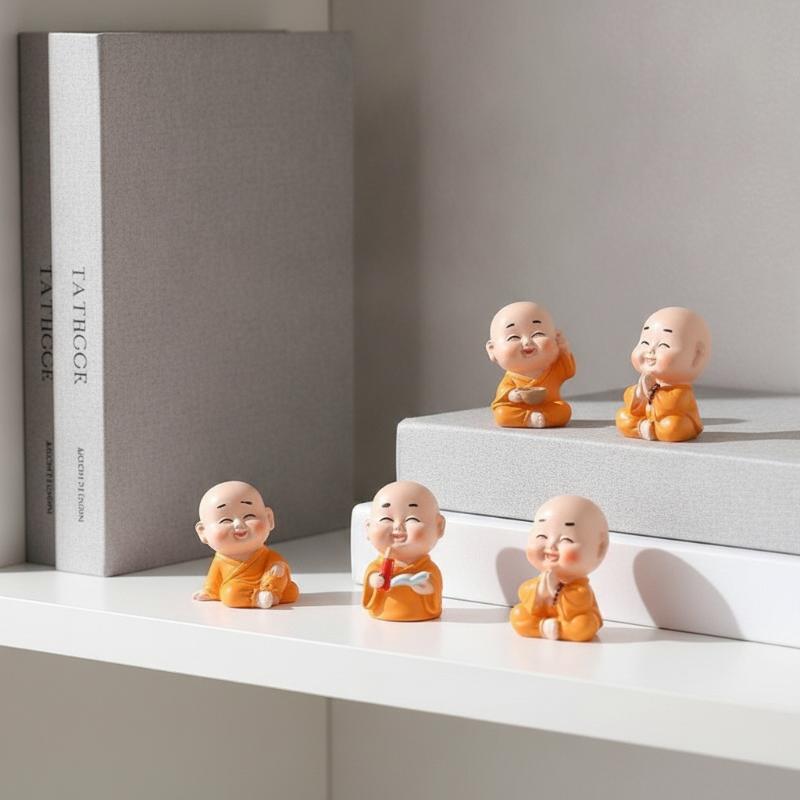 Hot 1pc Resin Mini Monk Figuri - Mini Bonsai Zen Garden recension och pris
