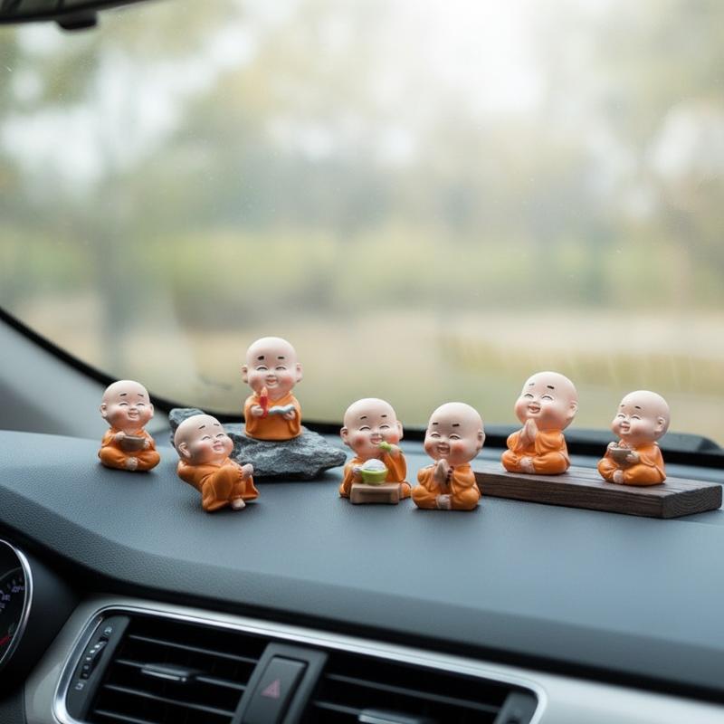 Hot 1pc Resin Mini Monk Figuri - Mini Bonsai Zen Garden recension och pris