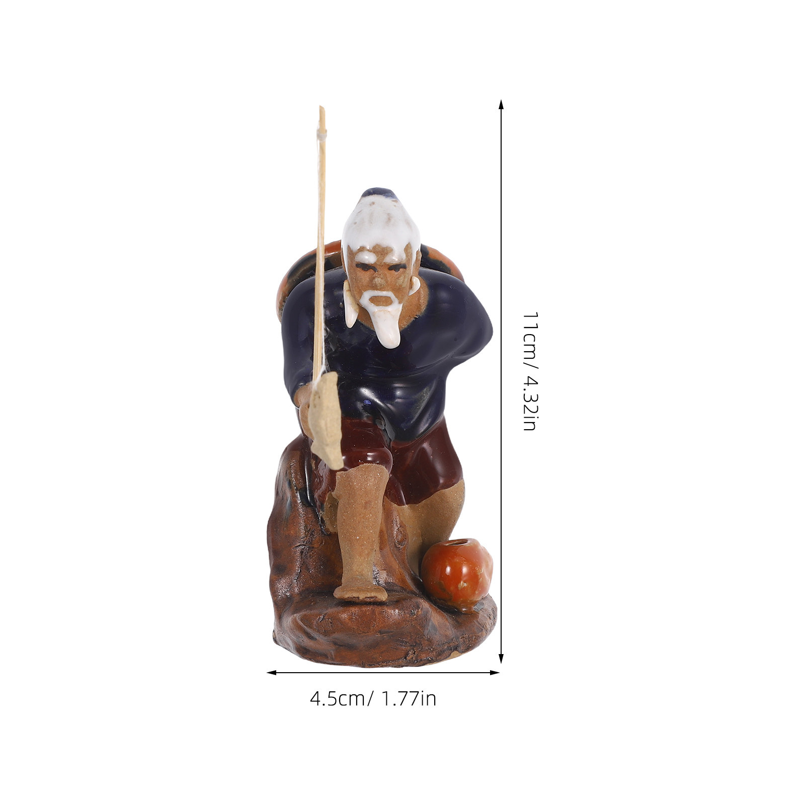 2Pcs Mini Fisherman Ceramic Bo - Mini Bonsai Zen Garden recension och pris